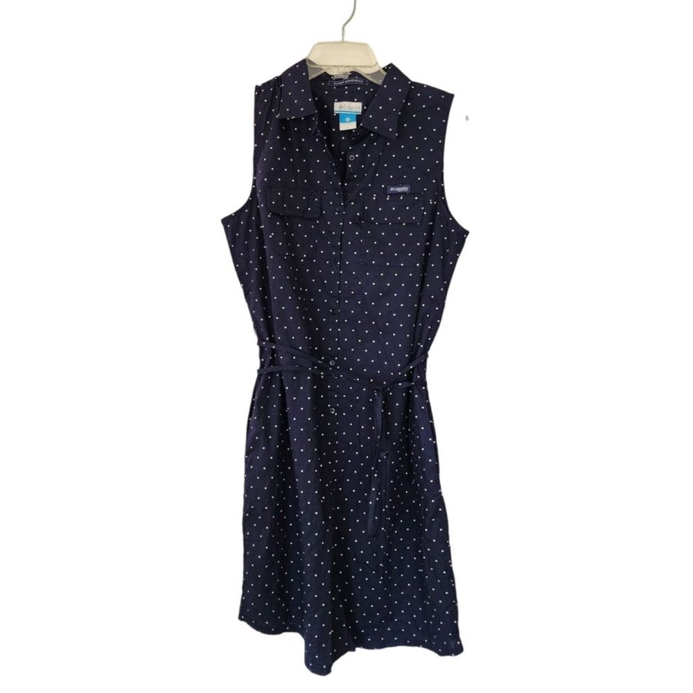 Columbia Navy & White Shirtdress - Sz. L